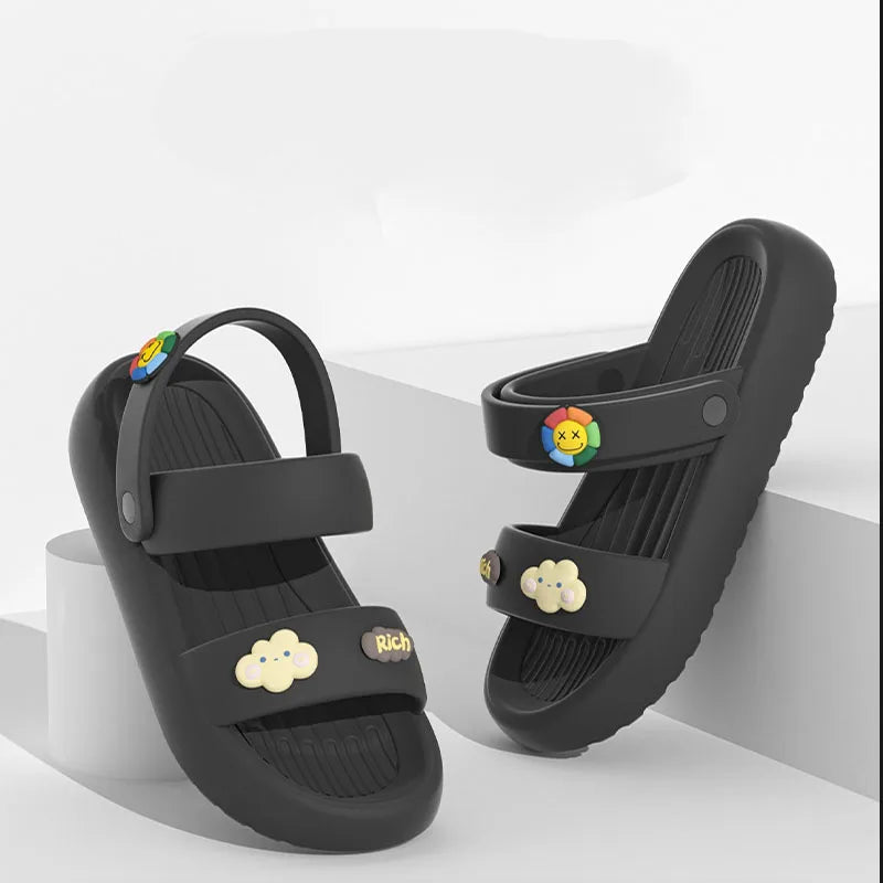 New Sandals Mute Cushioned Shoes Slope Thick Platform Comfortable Buckle Fashion Women Shoes Beach Travel Slides Shoes Female