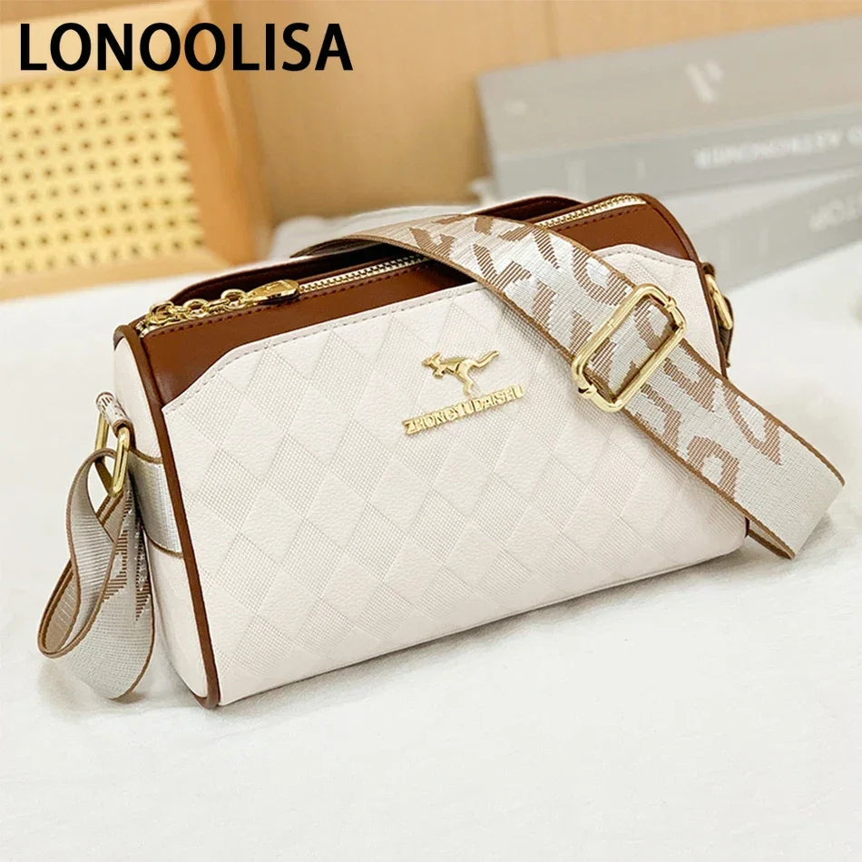 Luxury High Quality Women Messenger Bag Famous Designer Lady Shoulder Bags Fashionable Checkered Trendy Crossbody Sac A Main