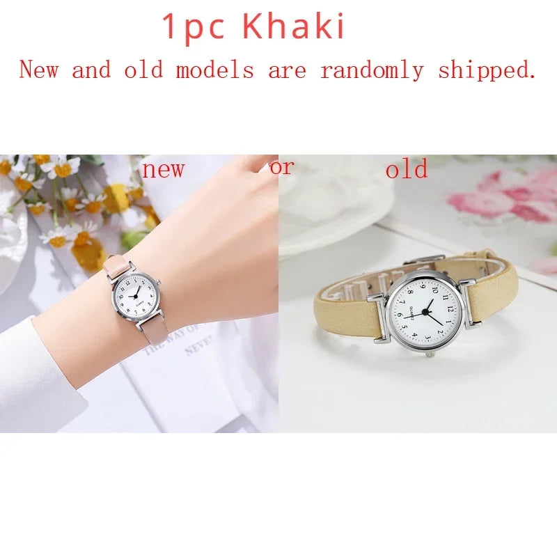 Hight Quality Brand Quartz Watch Ladies Fashion Small Dial Casual Watch Leather Strap Wristwatch for Women Relojes Para Mujer