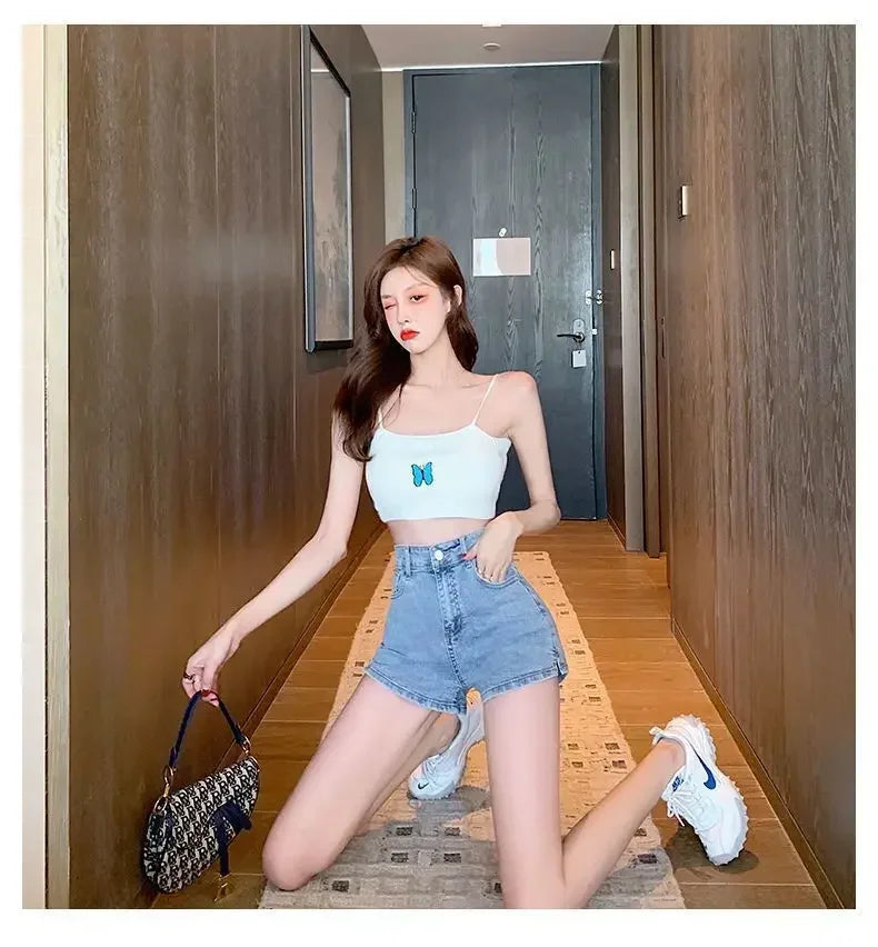 Shorts Women Slender Denim Basic Simple Hot Sale College Summer Trousers Straight Trendy All-match New Arrivals Feminine