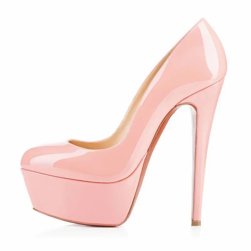 Sexy 14cm Platform Round Toe Men Pumps Extremely High Heels Shoes Stiletto Nighclub Unisex Customize Color Shoes Crossdresser