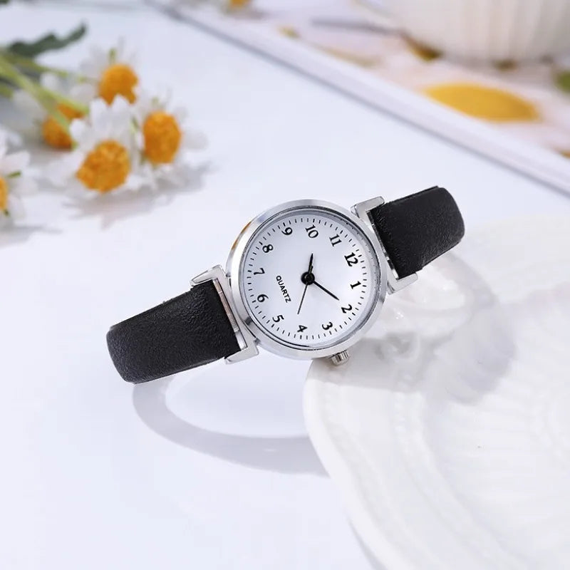 Hight Quality Brand Quartz Watch Ladies Fashion Small Dial Casual Watch Leather Strap Wristwatch for Women Relojes Para Mujer