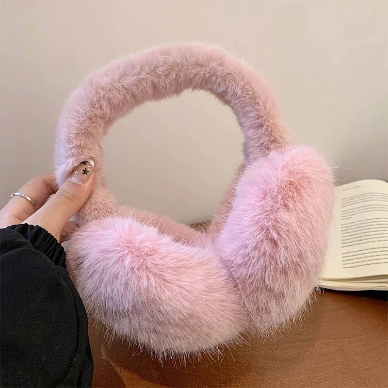 Blue Furs Faux Mink Earmuffs Women's Winter Plush Ear Warm Cycling Skiing Cold Earmuffs Earbags Sweet Girl All-match Commuting