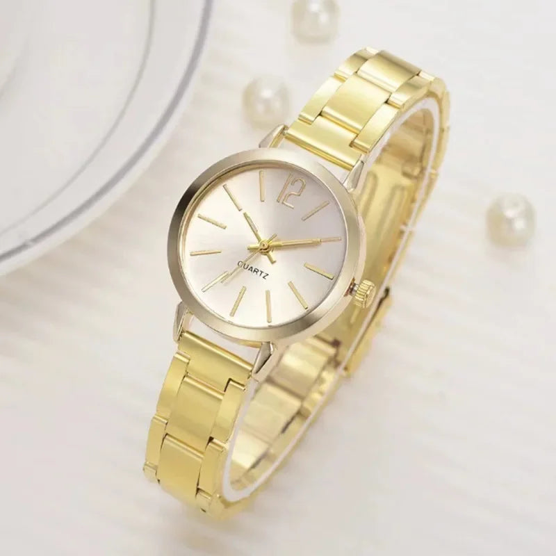 Montre de golf à Quartz pour femmes, bracelet en acier inoxydable, montre-bracelet de luxe pour étudiantes, cadeau, livraison directe