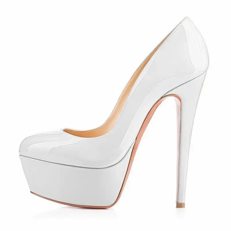 Sexy 14cm Platform Round Toe Men Pumps Extremely High Heels Shoes Stiletto Nighclub Unisex Customize Color Shoes Crossdresser