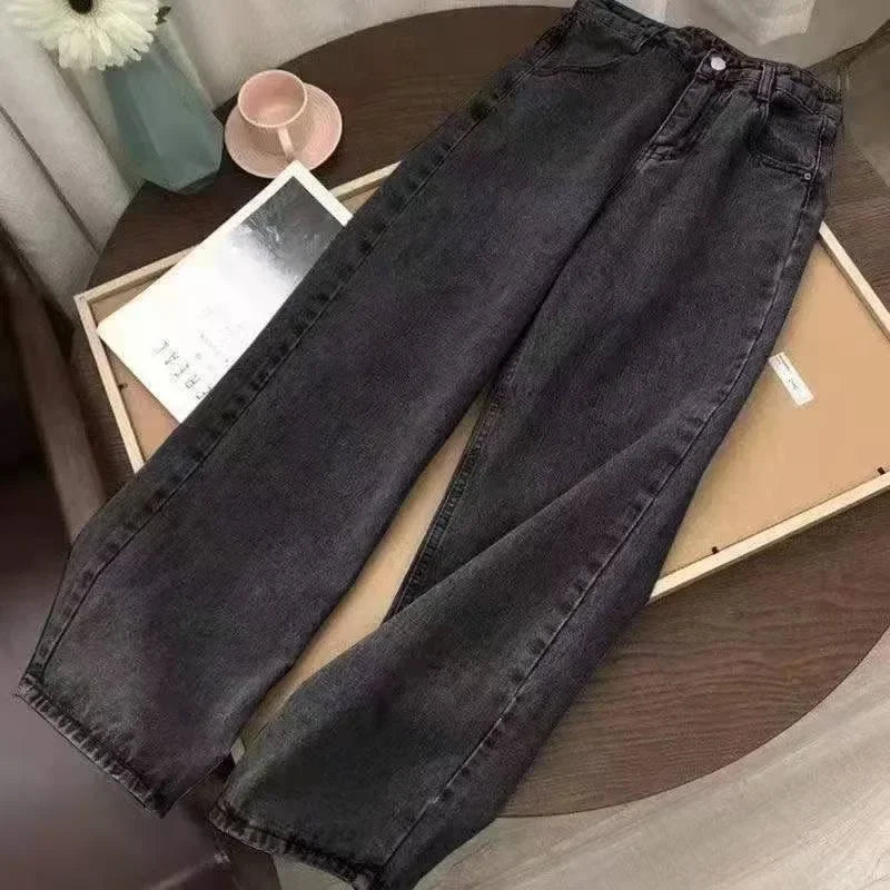 New Pattern Embroidered Skinny Jeans for Women Sexy Knit Fashion Jeans Washed Hemp Rope Floor-length High Street Casual Jeans