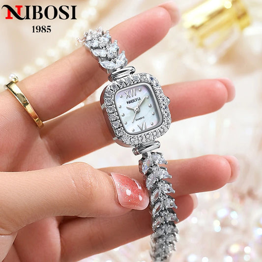 NIBOSI Luxury Women Watches Fashion Square Quartz Watch Casual Women Watch Business Diamond Ladies Clock Relogio Feminino