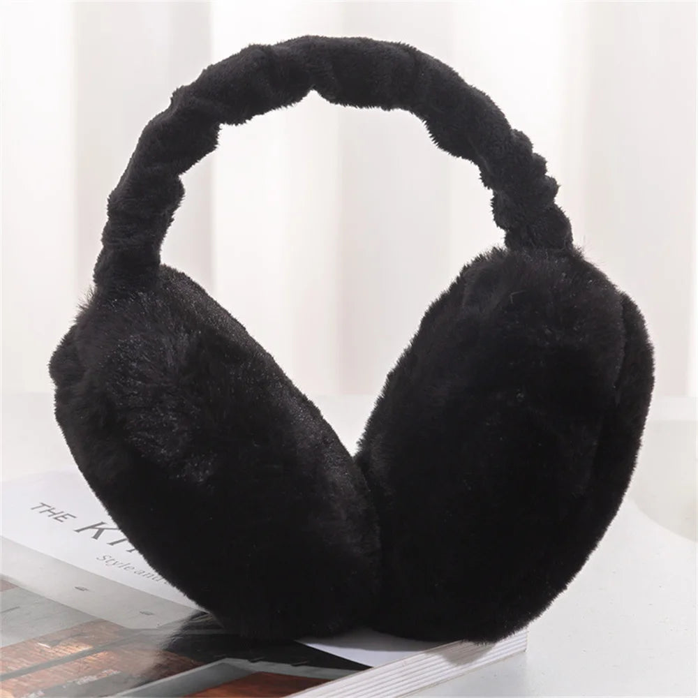 Winter Warm Plush Earmuffs for Women Girls Children Riding Ski Ear Protection Cartoon Cute Cat's Ears Fur Soft Cashmere Earflaps