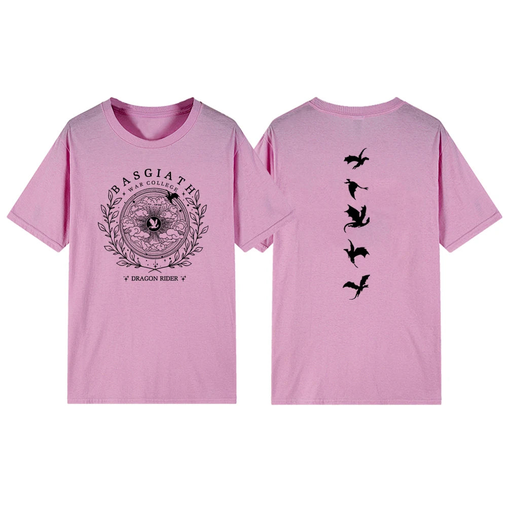 T-shirt recto verso Basgiath War College T-shirt de marchandise Fourth Wing T-shirt Bookish T-shirt graphique à manches courtes pour femmes Haut streetwear