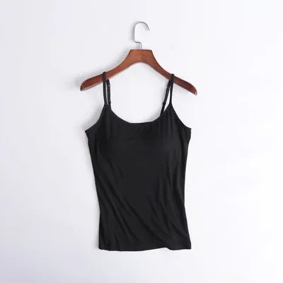 Débardeur sexy pour femme, caraco avec coussinet de poitrine, soutien-gorge bustier, bralette, haut de couleur unie, soutien-gorge intégré, caraco rembourré, débardeurs pour dames