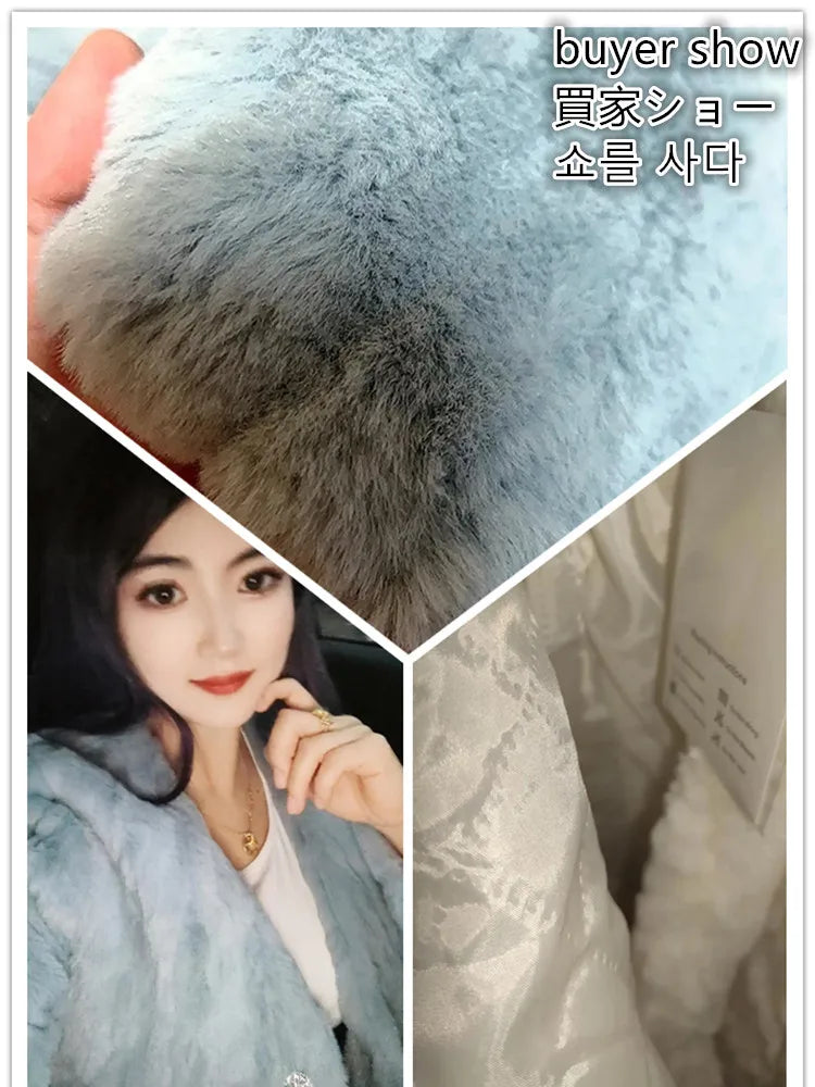 Women Short Faux Lamb Fur Jacket V-neck Furry White Fluffy