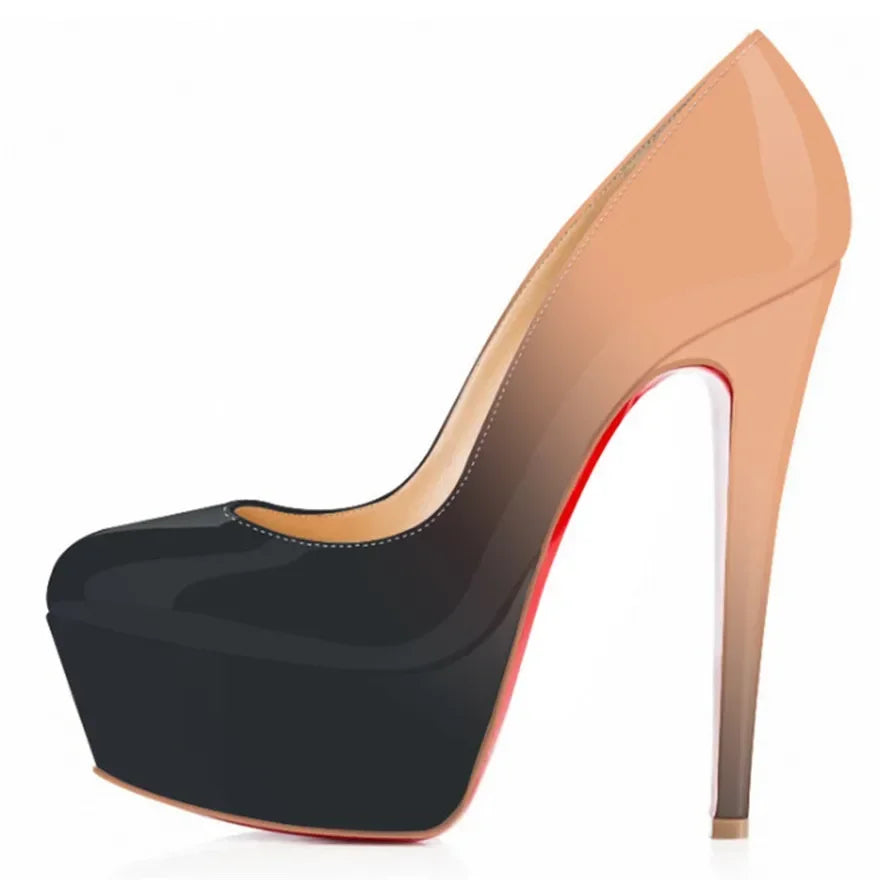 Sexy 14cm Platform Round Toe Men Pumps Extremely High Heels Shoes Stiletto Nighclub Unisex Customize Color Shoes Crossdresser