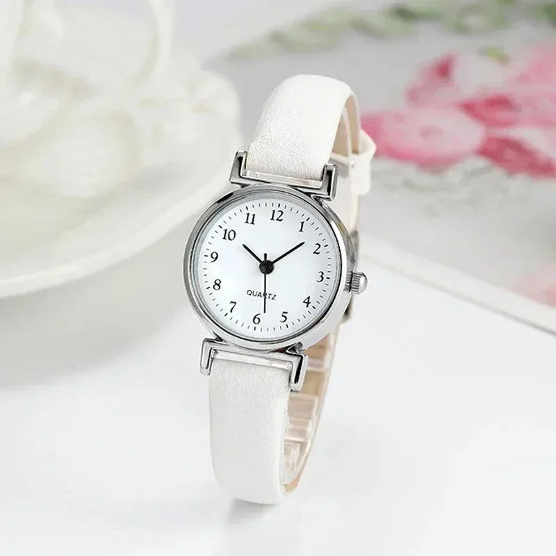 Hight Quality Brand Quartz Watch Ladies Fashion Small Dial Casual Watch Leather Strap Wristwatch for Women Relojes Para Mujer