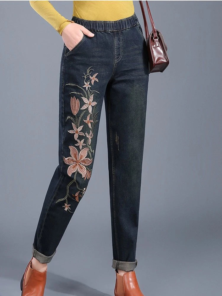 Summer High Waist Ankle-length Straight Jeans Women Wide Leg Denim Pants Casual Pantalones Oversize 70kg Trousers Blue Vaqueros