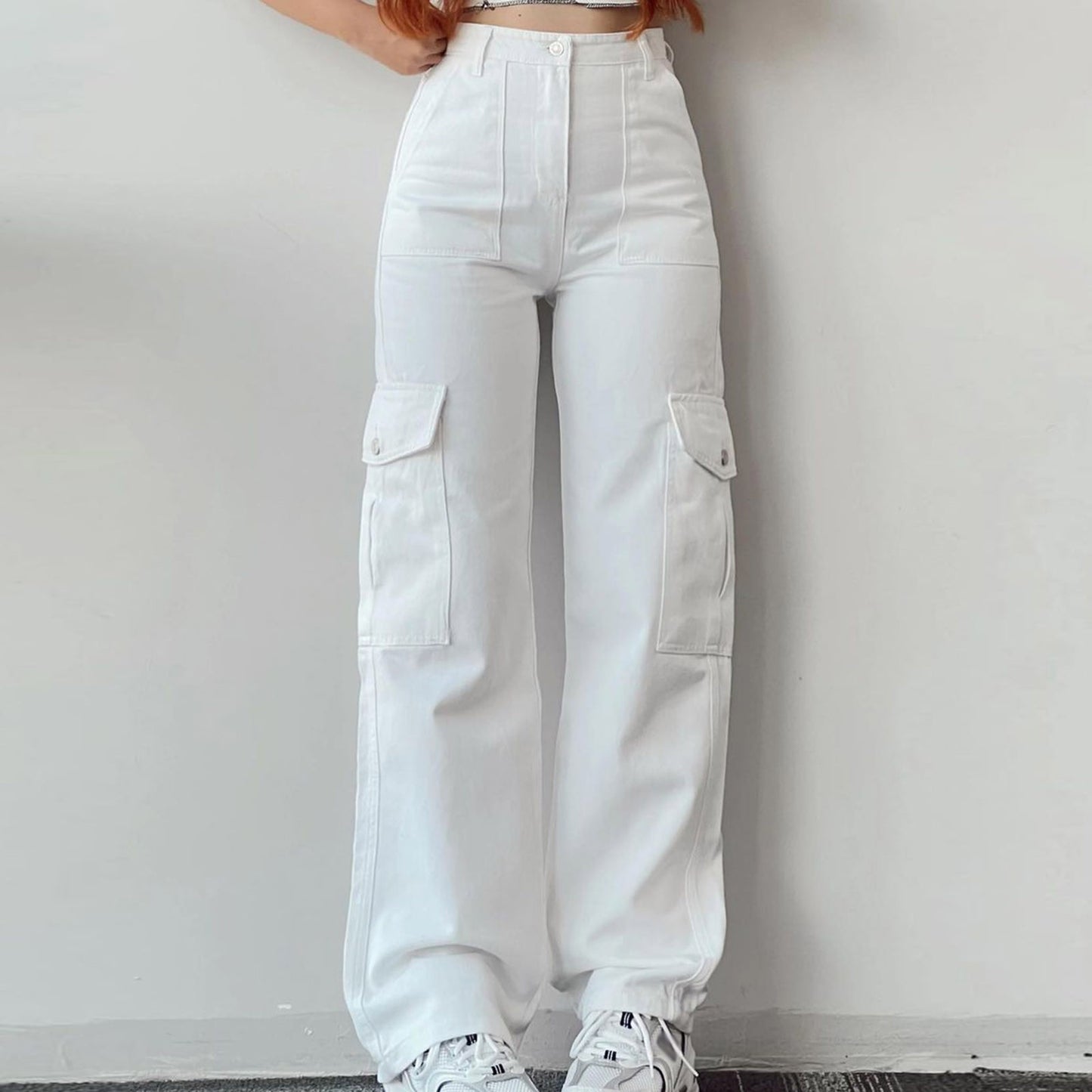 Women'S Casual Pants Wear Multi Waist Three Pocket Trousers Waist Cargo Pants Vintage Oversized Joggers Harajuku Streetwear  바지