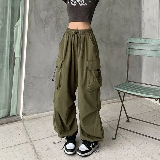 Retro work casual pants for women's summer versatile straight tube drape leggings loose wide leg pants