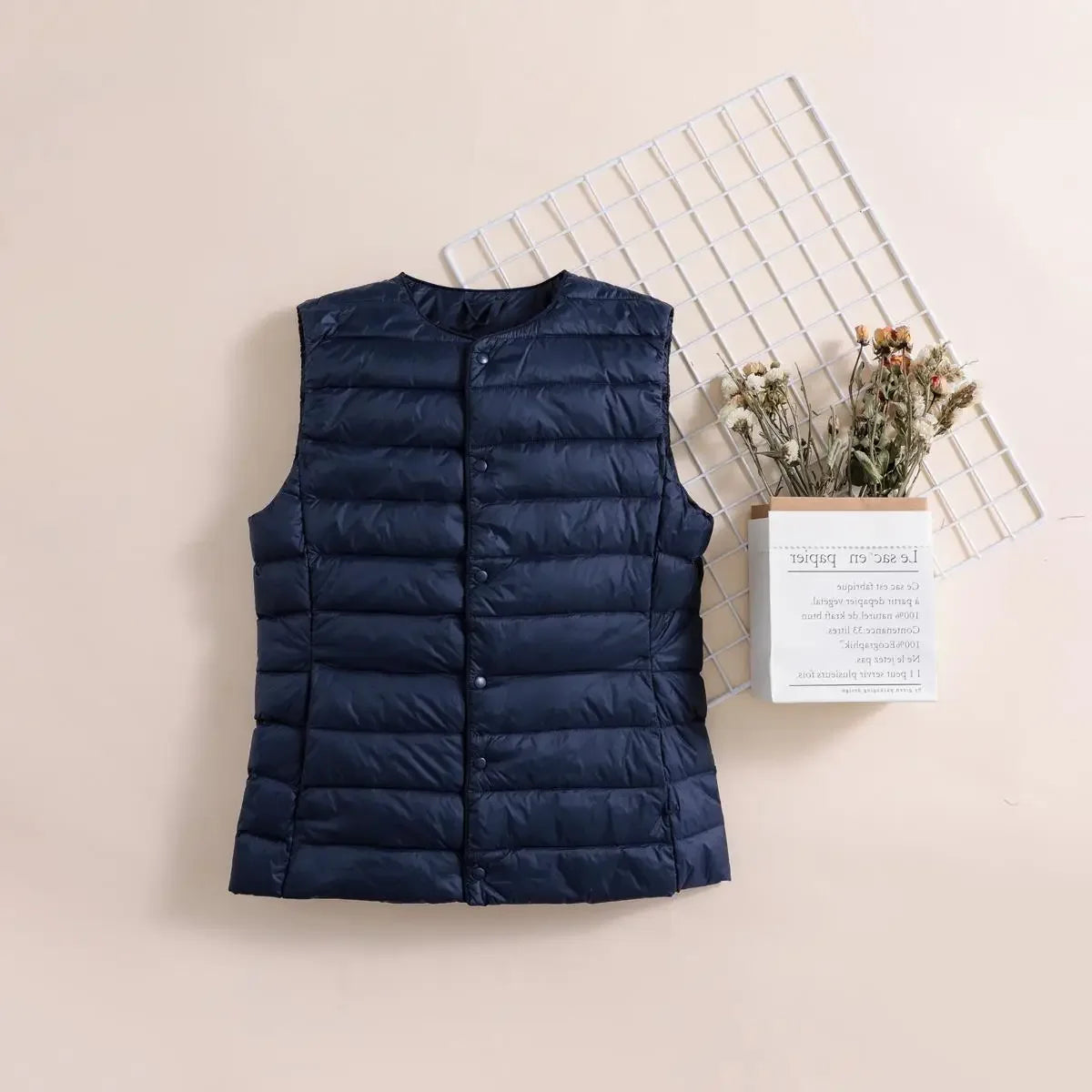 Nouveau Printemps Automne À La Mode Vêtements D'extérieur Chauds Gilets Légers Femmes Gilet Portable Chaud Sans Manches Doublure Décontracté