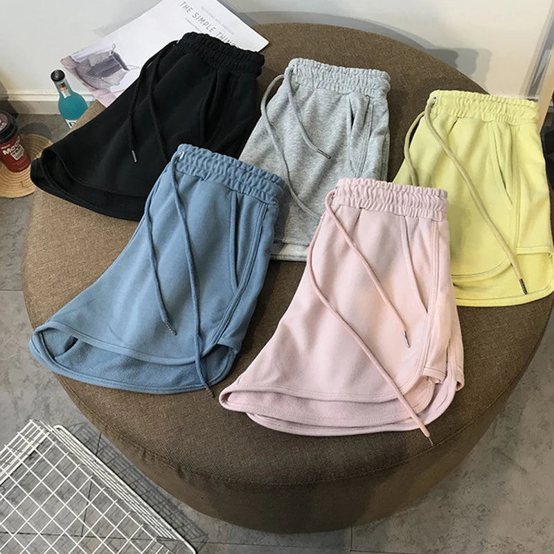 Pantalon court ample et décontracté pour femme, vêtement de sport avec cordon de serrage, imprimé tie-dye, pour entraînement, yoga,