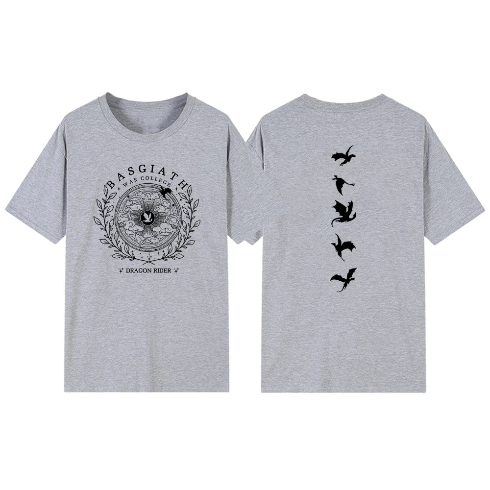 T-shirt recto verso Basgiath War College T-shirt de marchandise Fourth Wing T-shirt Bookish T-shirt graphique à manches courtes pour femmes Haut streetwear