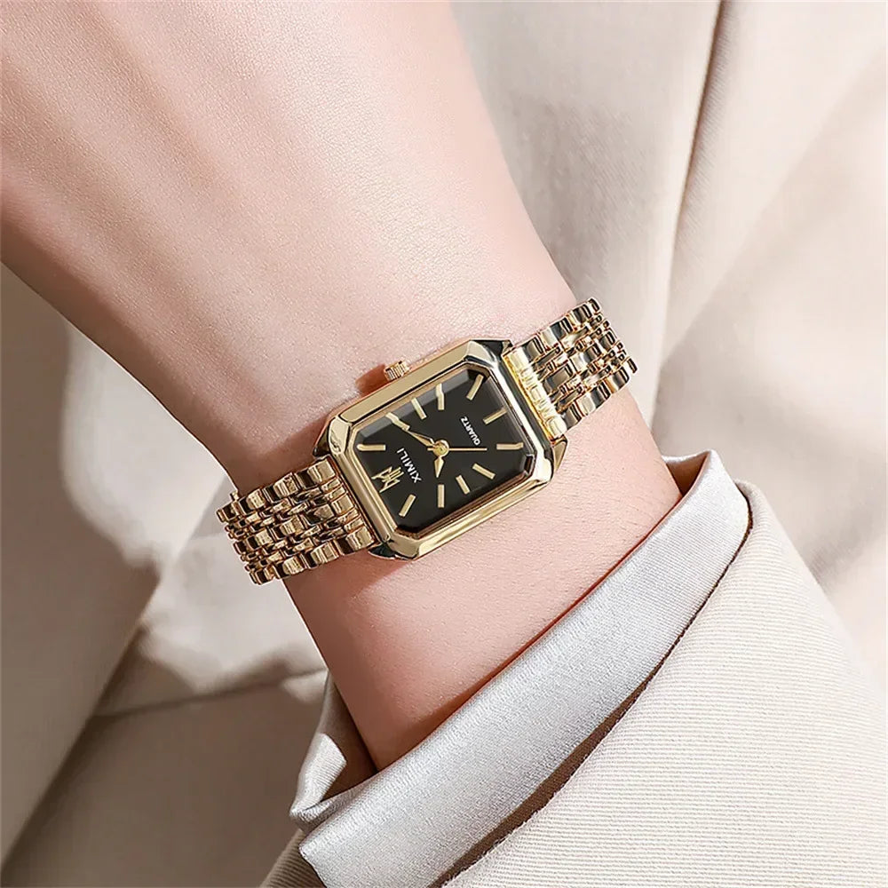 Women Watch Light Luxury Brand Stainless Steel Ladies Business Watches Female Student Fashion Quartz Wristwatches