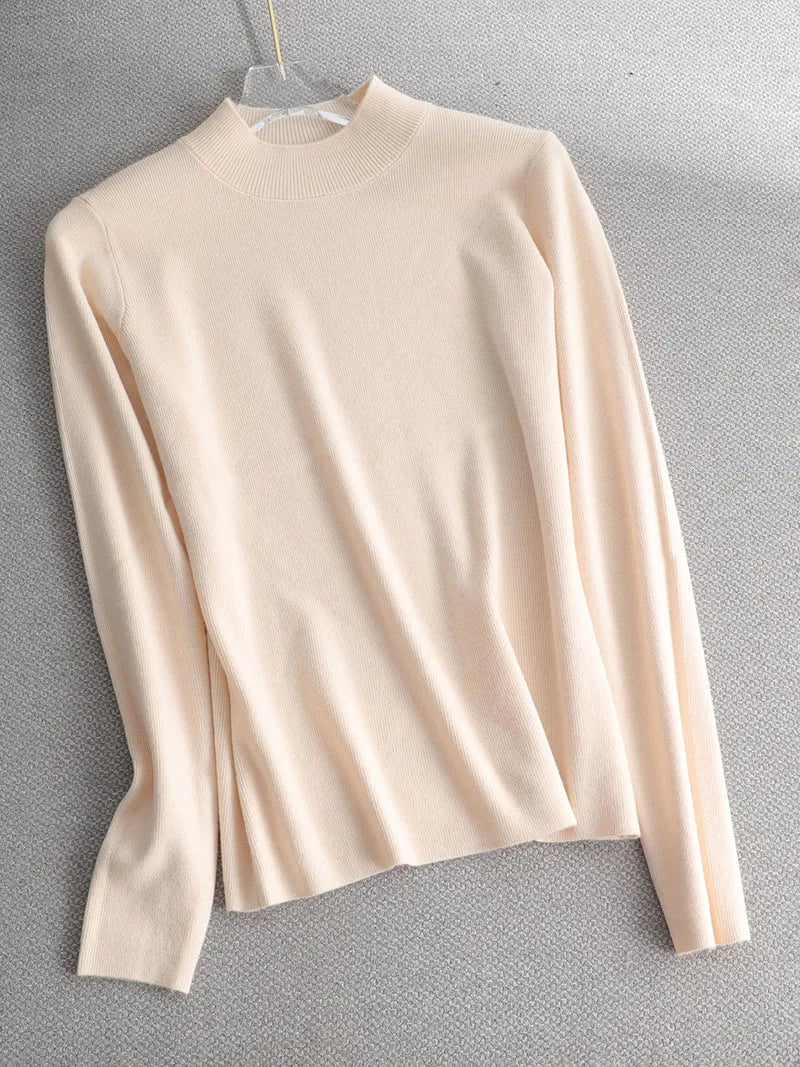 Basic Turtleneck Slim Sweater Pullover Women Autumn winter Casual long Sleeve Sweater For women Female Chic Jumpers top