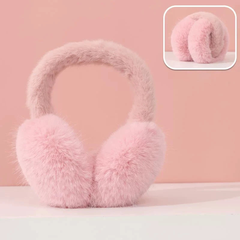 Blue Furs Faux Mink Earmuffs Women's Winter Plush Ear Warm Cycling Skiing Cold Earmuffs Earbags Sweet Girl All-match Commuting