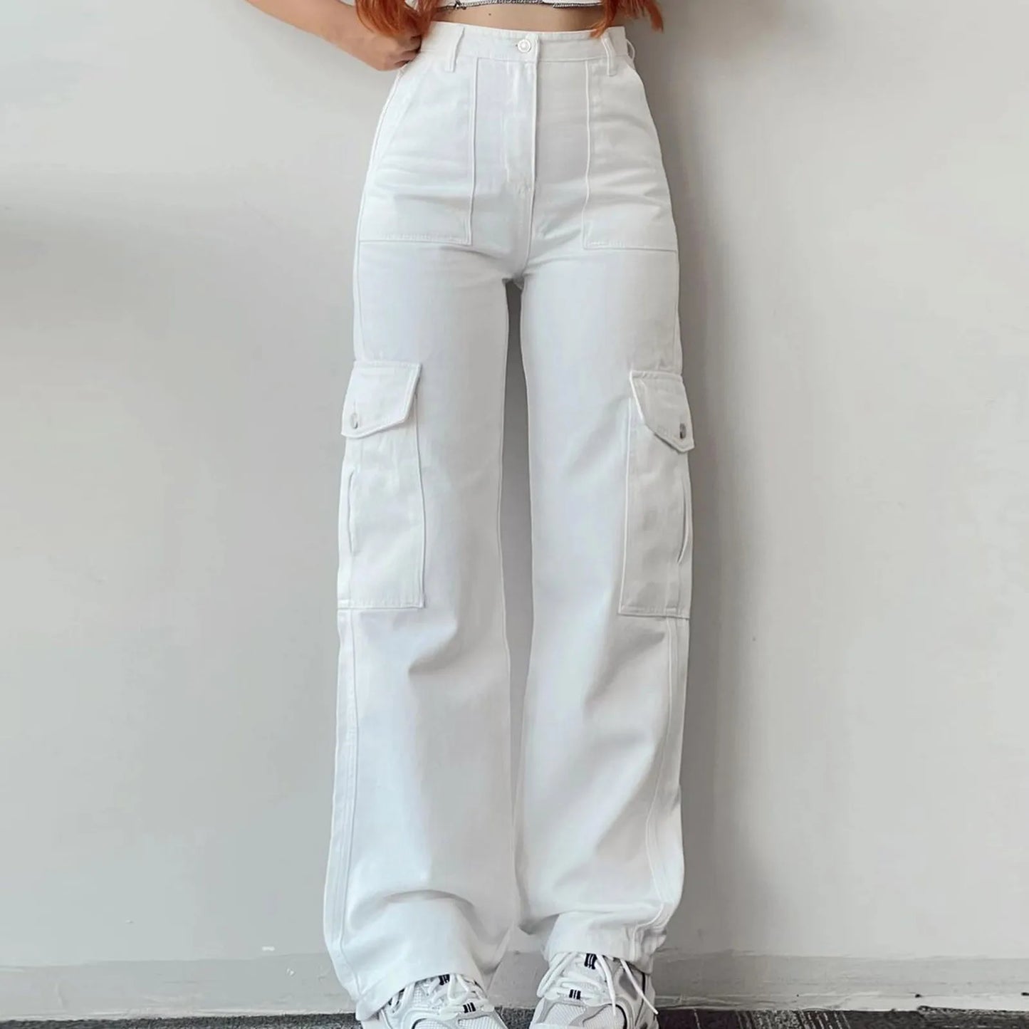 Women'S Casual Pants Wear Multi Waist Three Pocket Trousers Waist Cargo Pants Vintage Oversized Joggers Harajuku Streetwear  바지