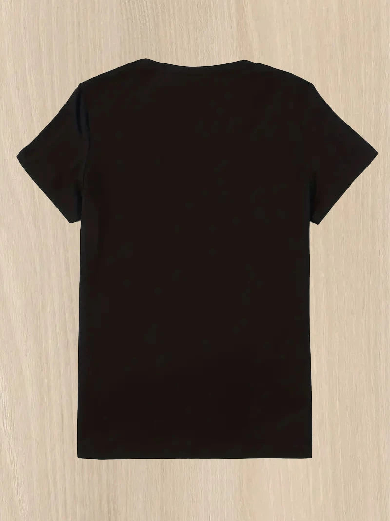 T-shirt à paillettes à manches courtes et col rond pour femme, grande taille L-5XL, hauts d'été amples, mode, noir, surdimensionné