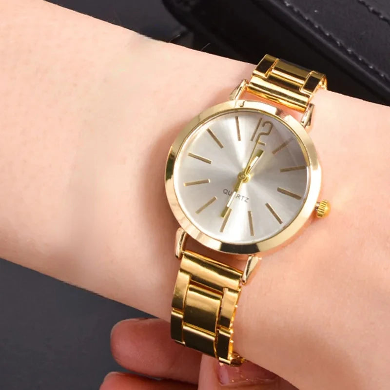 Montre de golf à Quartz pour femmes, bracelet en acier inoxydable, montre-bracelet de luxe pour étudiantes, cadeau, livraison directe