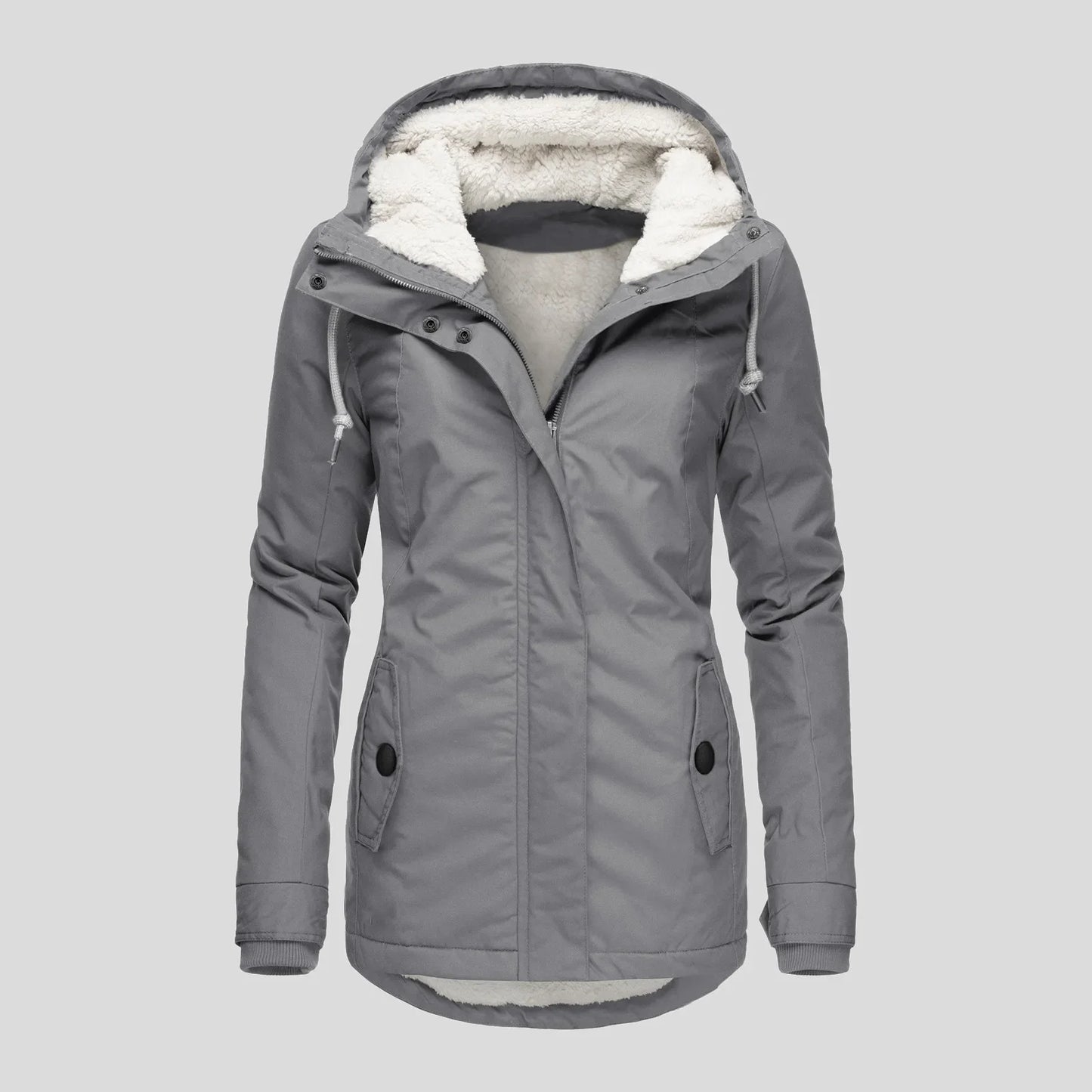 Personnalisé Nouvelle Hiver Femmes Chaud Parkas À Capuche Épais Manteaux En Peluche Femme Mi-Long Coton Veste Manteau Chaud Vêtements D'extérieur