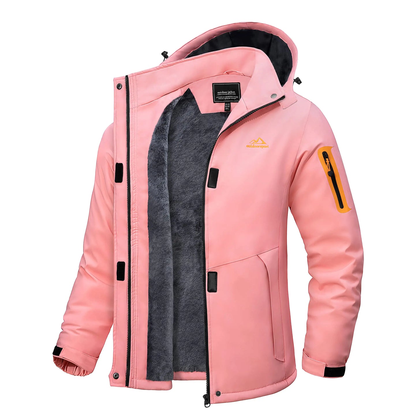 TACVASEN Veste polaire d'hiver pour femme Veste de ski imperméable pour snowboard Manteau Veste de camping en plein air Vestes de randonnée Coupe-vent Parka